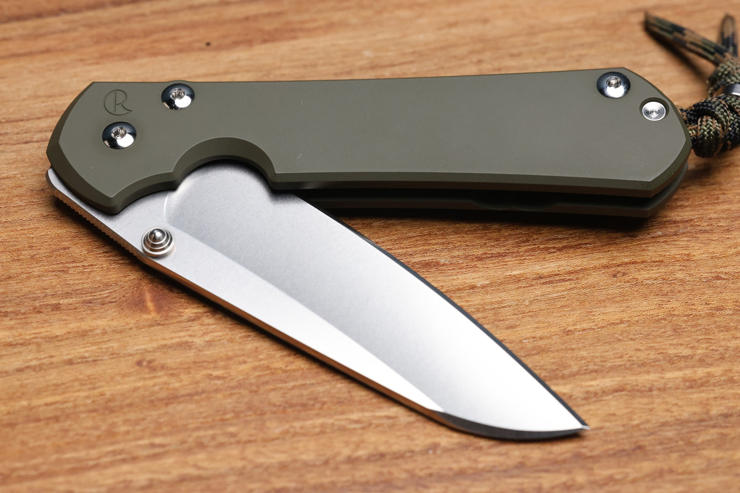 CHRIS REEVE KNIVES LARGE SEBENZA 31 NWK EXCLUSIVE - INSINGO BLADE / CPM-MAGNACUT STEEL / OD GREEN CERAKOTE HANDLE / CAMO LANYARD (PREOWNED)