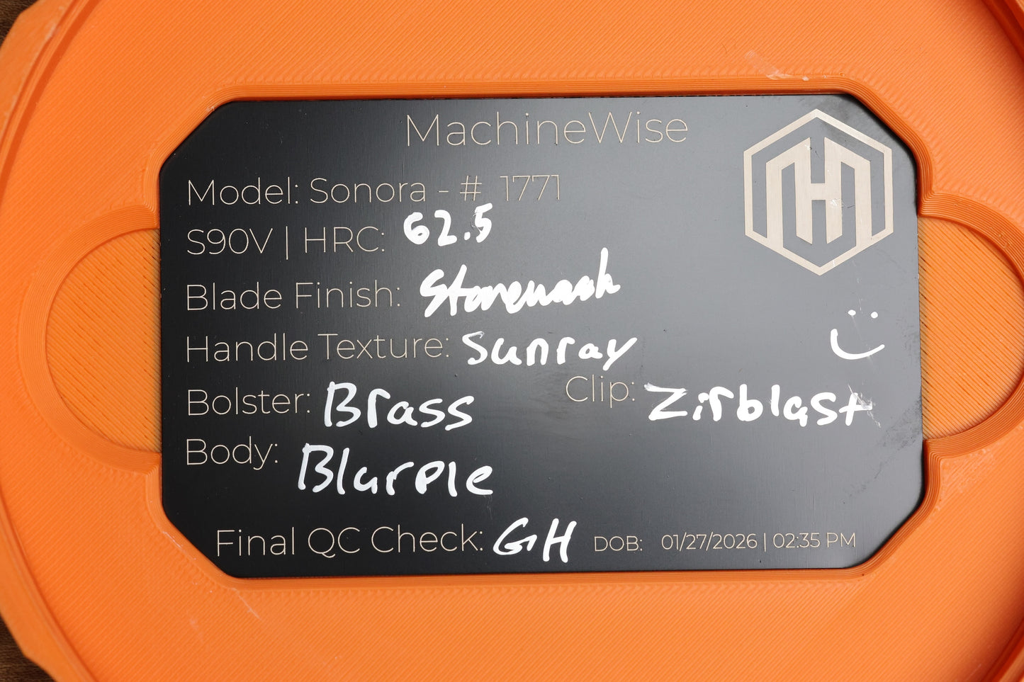 MACHINEWISE SONORA #1771 INTEGRAL S90V BLADE