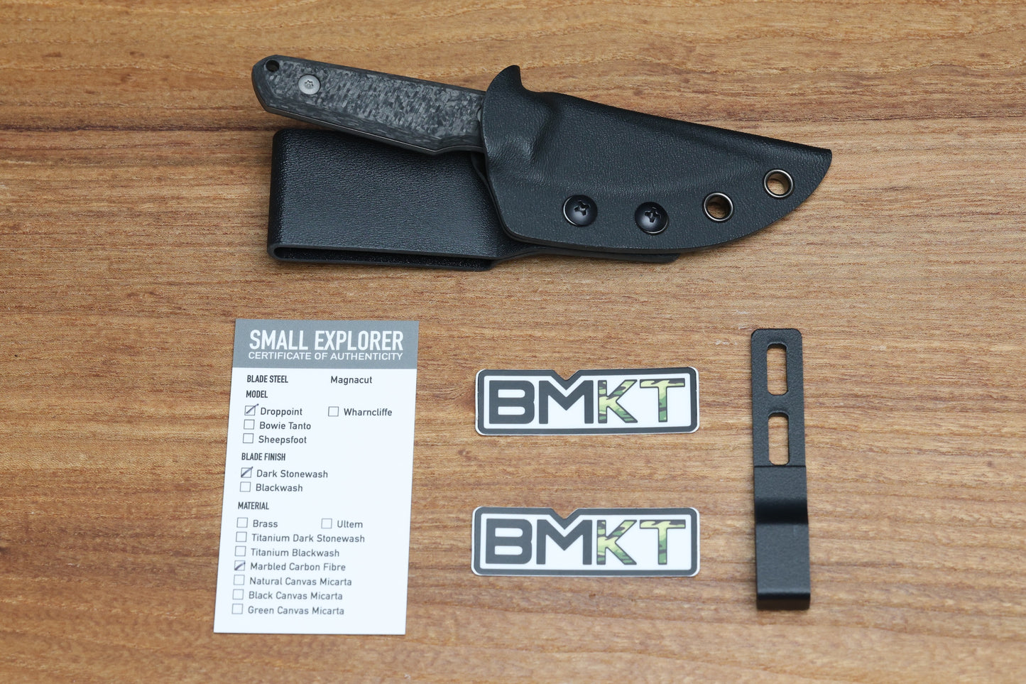 BMKT SMALL EXPLORER - MARBLED CF DARK STONEWASH DROP POINT
