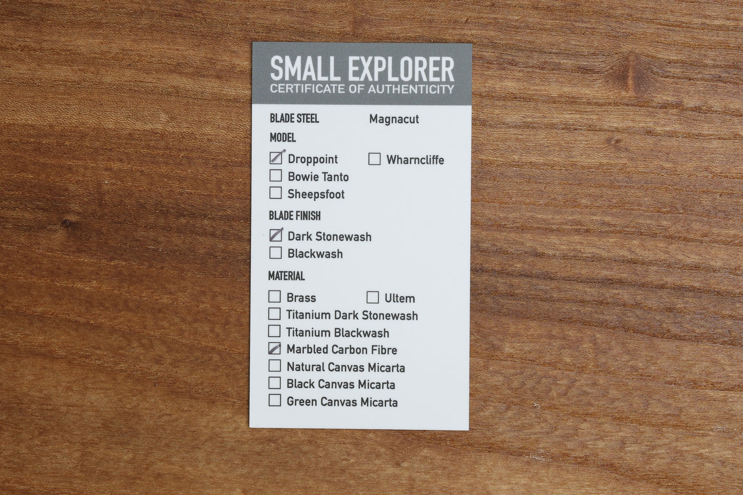 BMKT SMALL EXPLORER - MARBLED CF DARK STONEWASH DROP POINT