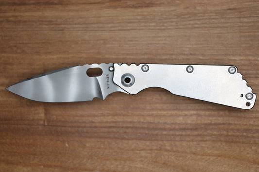 STRIDER KNIVES SMF - TITANIUM HANDLE - DROP POINT TIGER STRIPE MAGNACUT BLADE