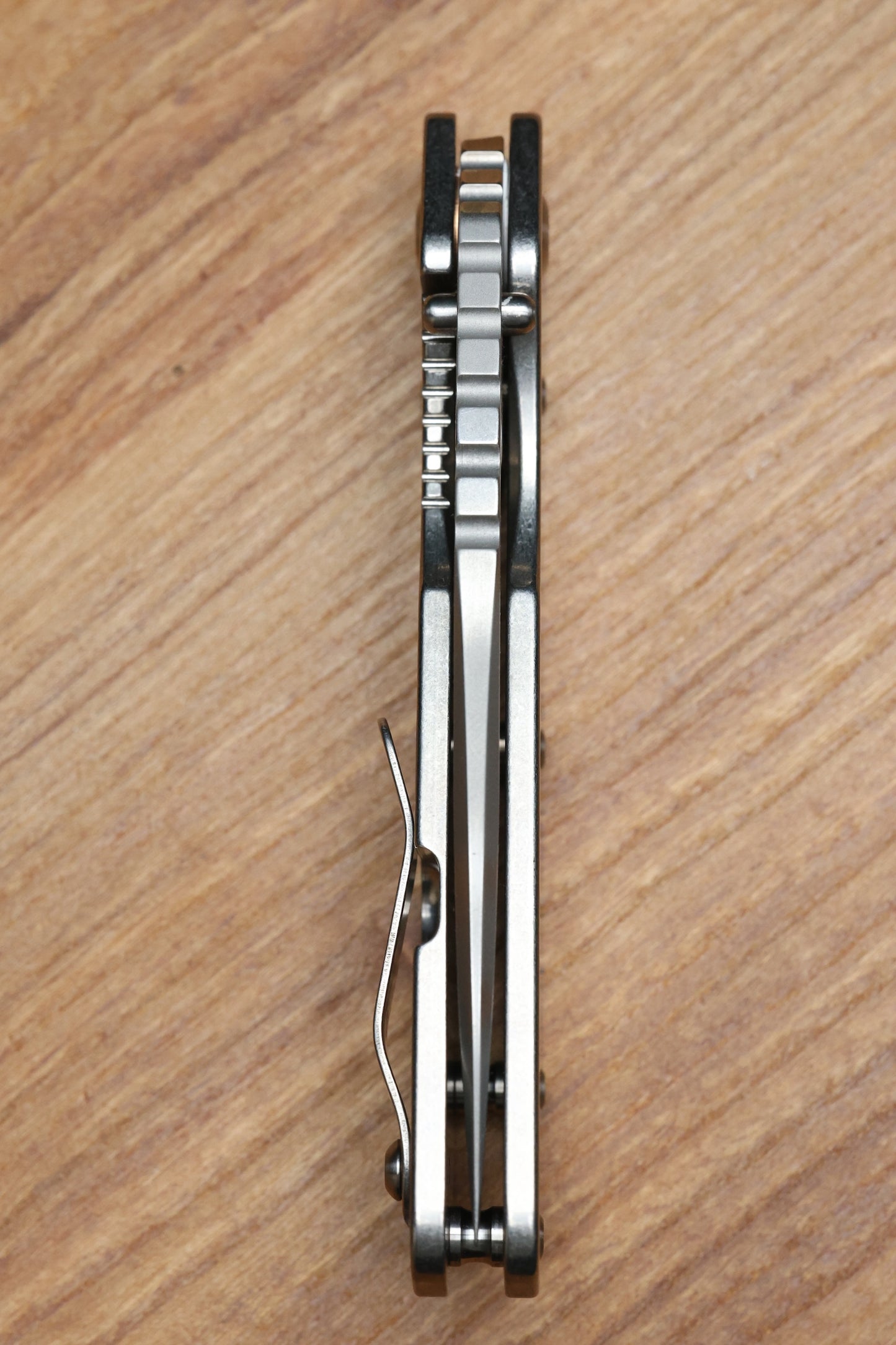 STRIDER KNIVES SMF - TITANIUM HANDLE - DROP POINT TIGER STRIPE MAGNACUT BLADE