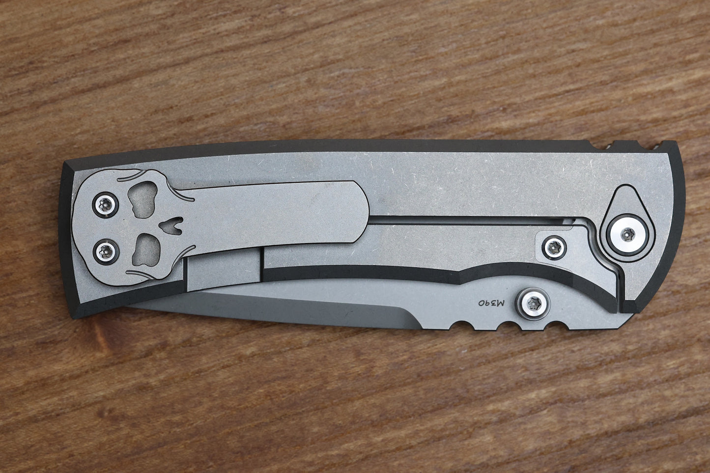 CHAVES KNIVES REDENCION 229 INTEGRAL FRAME LOCK TITANIUM KNIFE 3.75" M390 DROP POINT STONEWASH