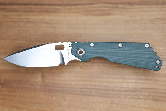 STRIDER KNIVES SMF - GREEN G10/TITANIUM HANDLE - DROP POINT 20CV BLADE