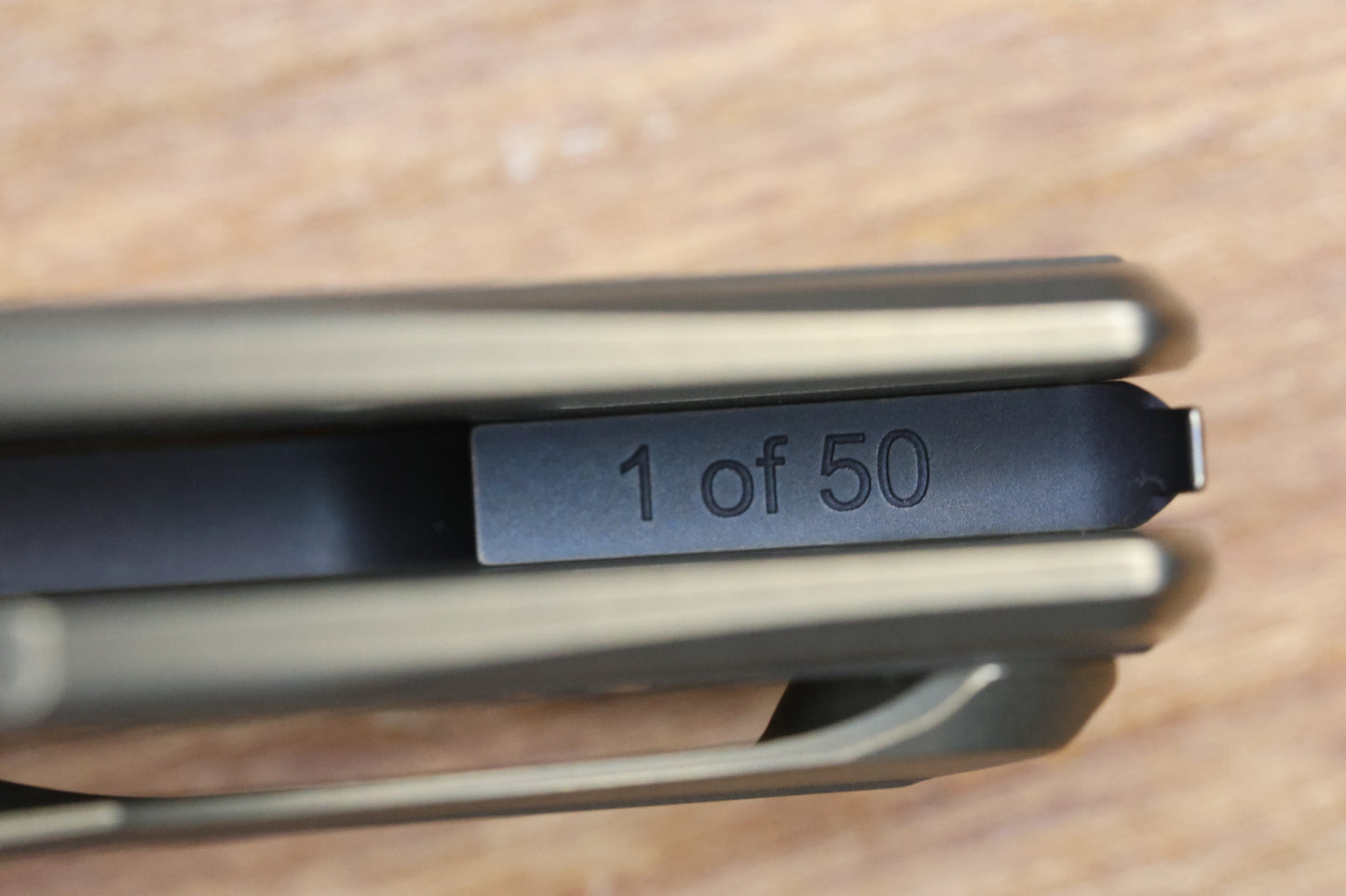 SHIROGOROV F95 BRACES - S90V BLADE - BRONZE TITANIUM HANDLE - PURPLE ACCENTS - WASHERS