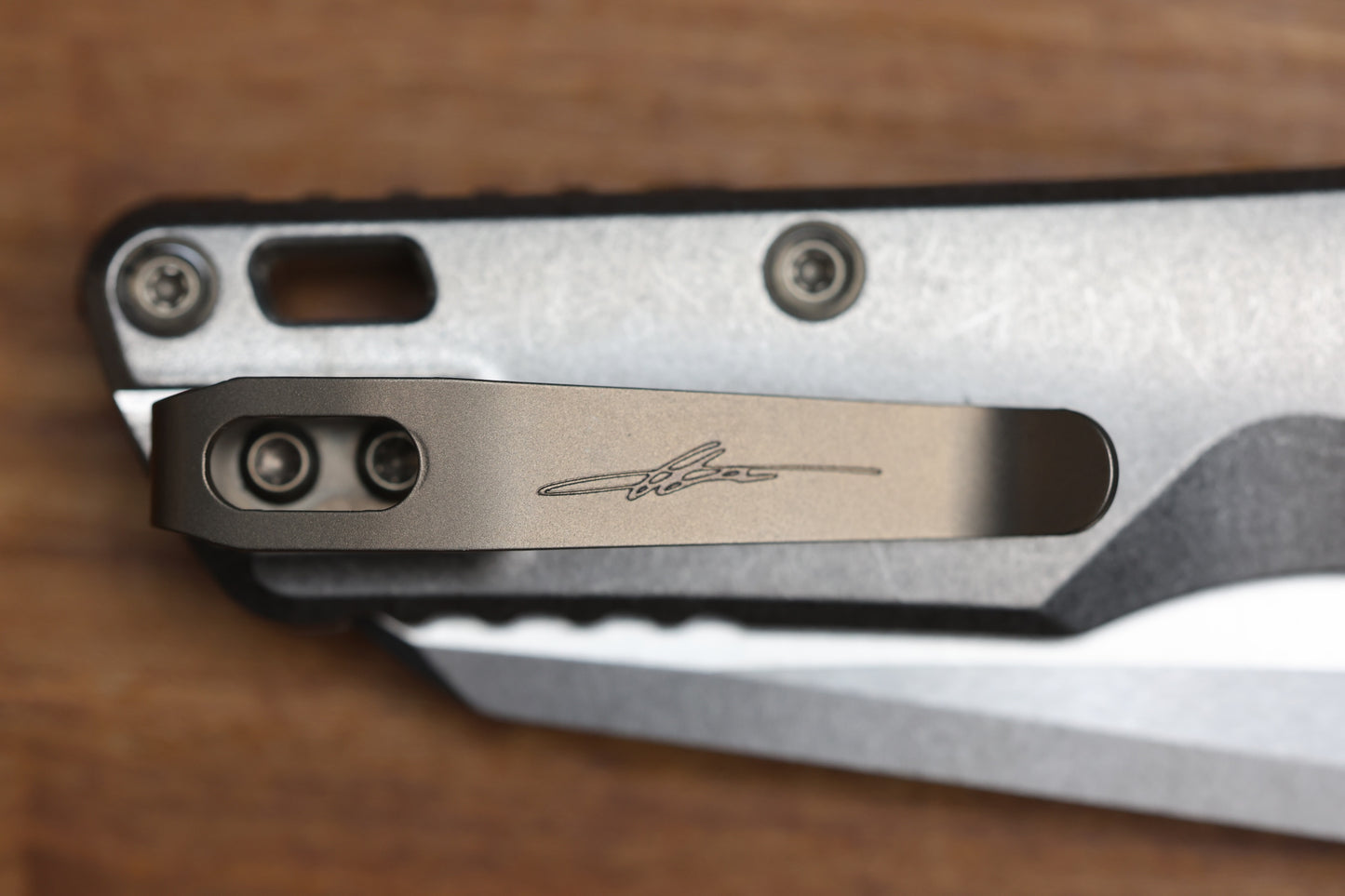 MICROTECH MARFIONE SELECT MSI RAM LOK MINI SLAB SIDE TITANIUM HANDLES W/ DOUBLE VAPOR ACCENTS & FLAMED ACCENTS & STONEWASH M390MK 210M-10MS5