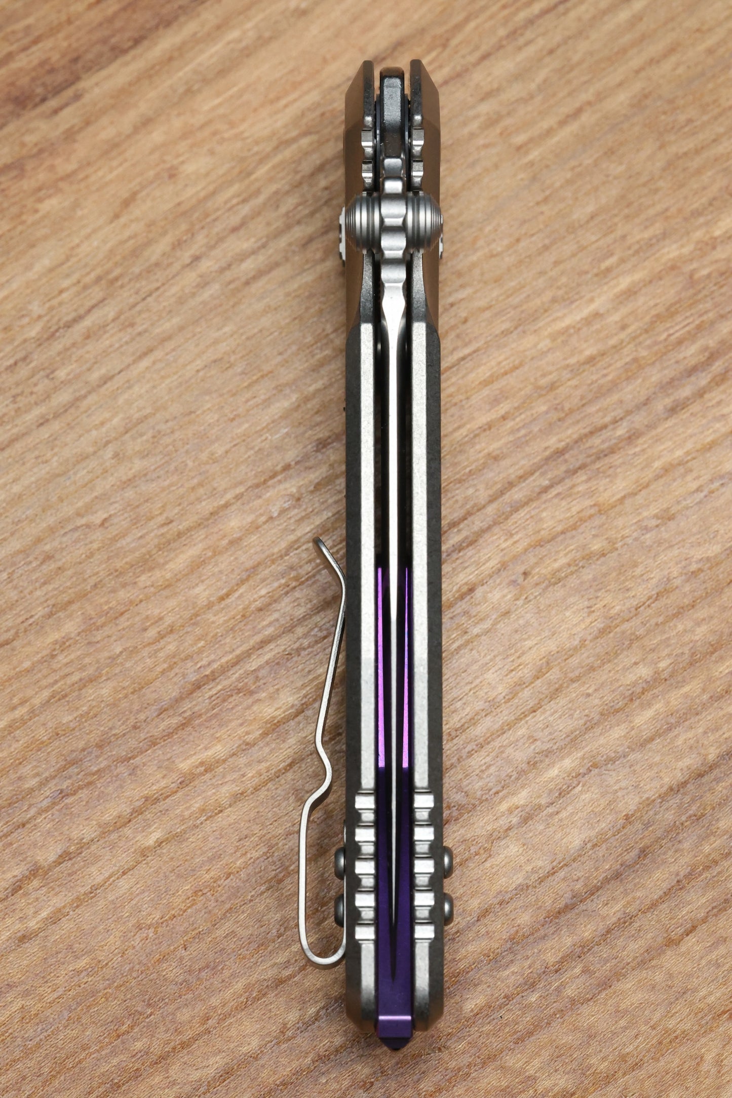 MICROTECH MARFIONE SELECT SOCOM RAM-LOK TITANIUM TEXTURED INLAID HANDLES W/ PURPLE ACCENTS & SPEAR POINT STONEWASH M390MK 160RL-10SMS4