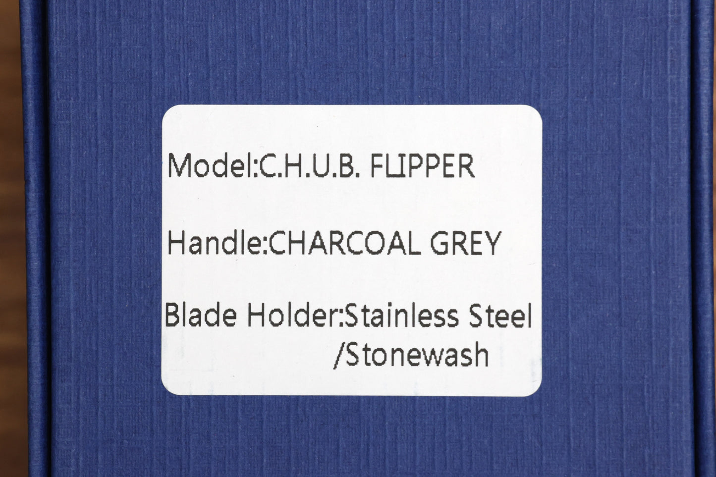 CHAVES KNIVES BLUE LABEL CHARCOAL GREY CHUB FLIPPER LINER LOCK KNIFE 1" UTILITY BLADE SATIN