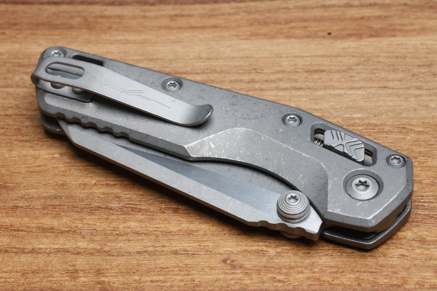 MICROTECH MARFIONE SELECT MSI RAM LOK MINI SLAB SIDE TITANIUM HANDLES W/ DOUBLE VAPOR ACCENTS & APOCALYPTIC M390MK 210M-10APMS1