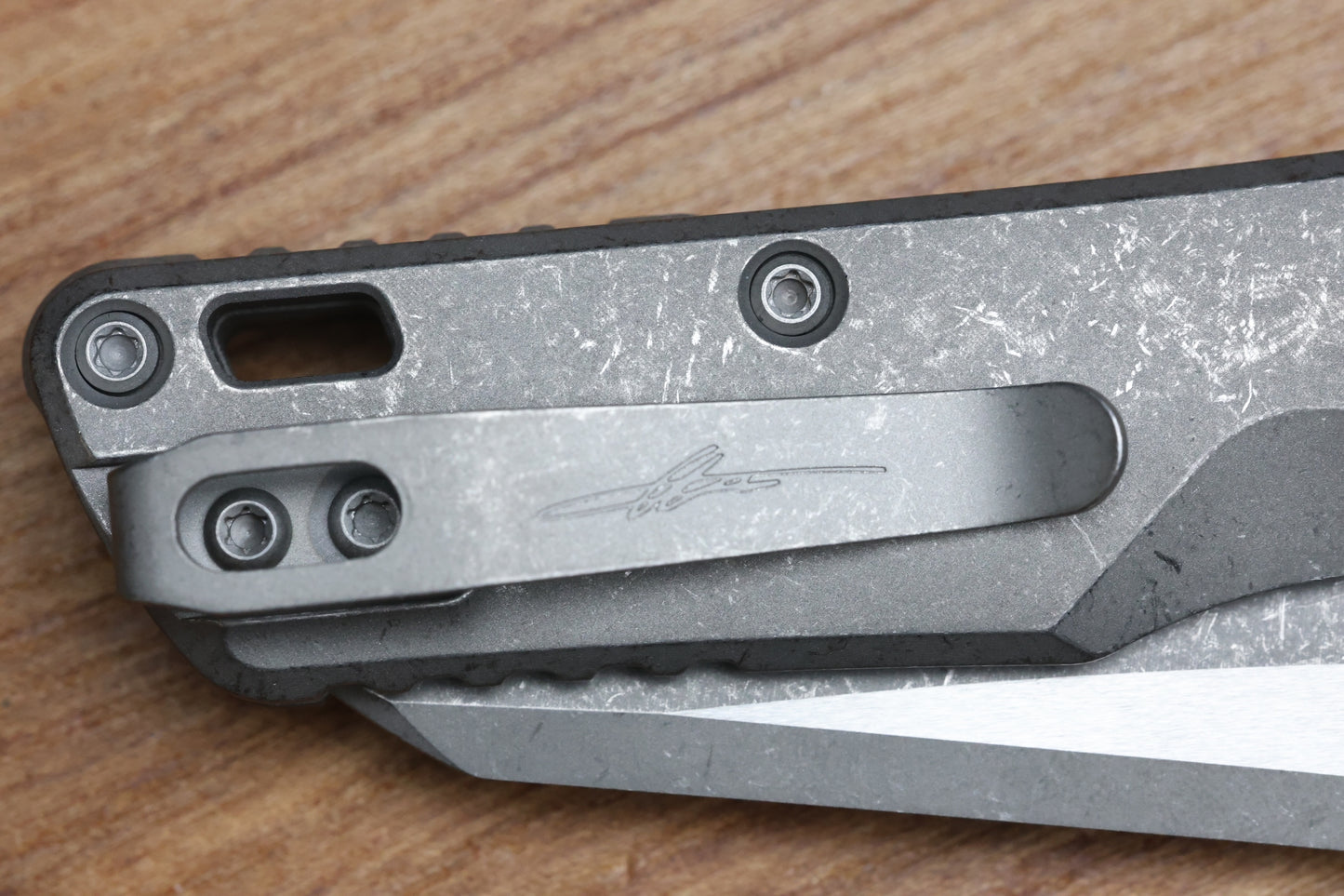 MICROTECH MARFIONE SELECT MSI RAM LOK MINI SLAB SIDE TITANIUM HANDLES W/ DOUBLE VAPOR ACCENTS & APOCALYPTIC M390MK 210M-10APMS1