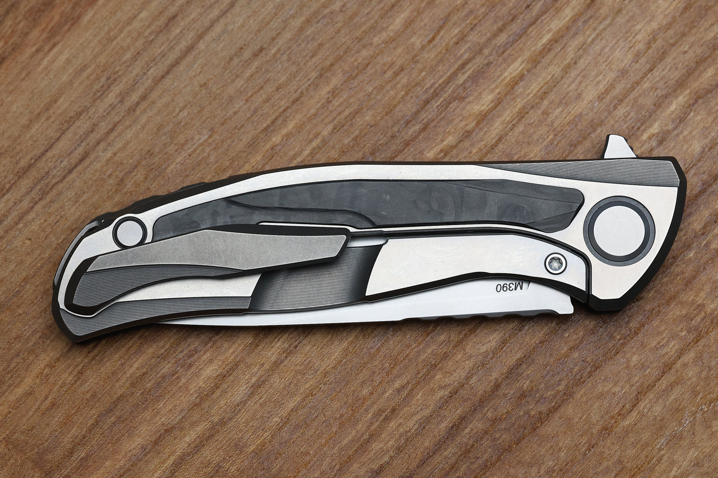 SHIROGOROV HATI GEN 3 – M390 BLADE – MARBLE CARBON FIBER – MRBS