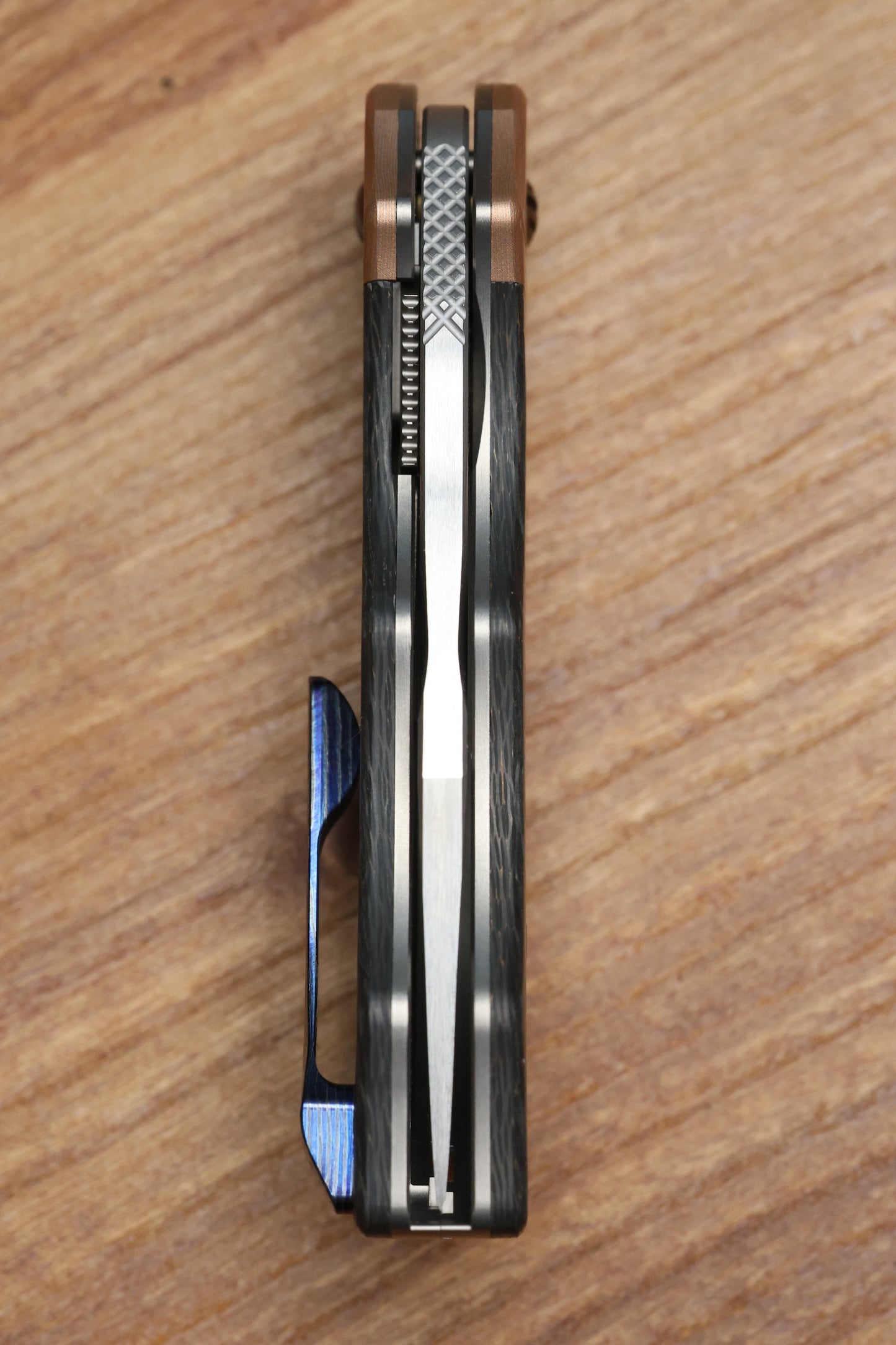 YAN'S GTC CABOT GOLD SNAKESKIN FAT CARBON MOKUME BOLSTER S90V BLADE