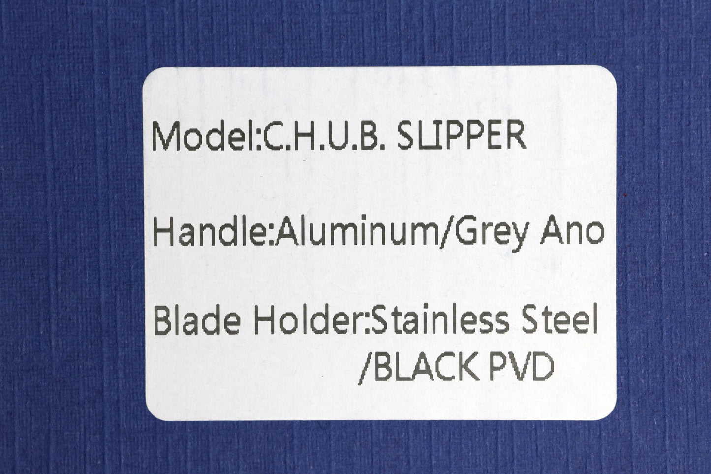 CHAVES KNIVES BLUE LABEL CHUB SLIPPER KNIFE GREY ALUMINUM 1" UTILITY BLADE BLACKOUT