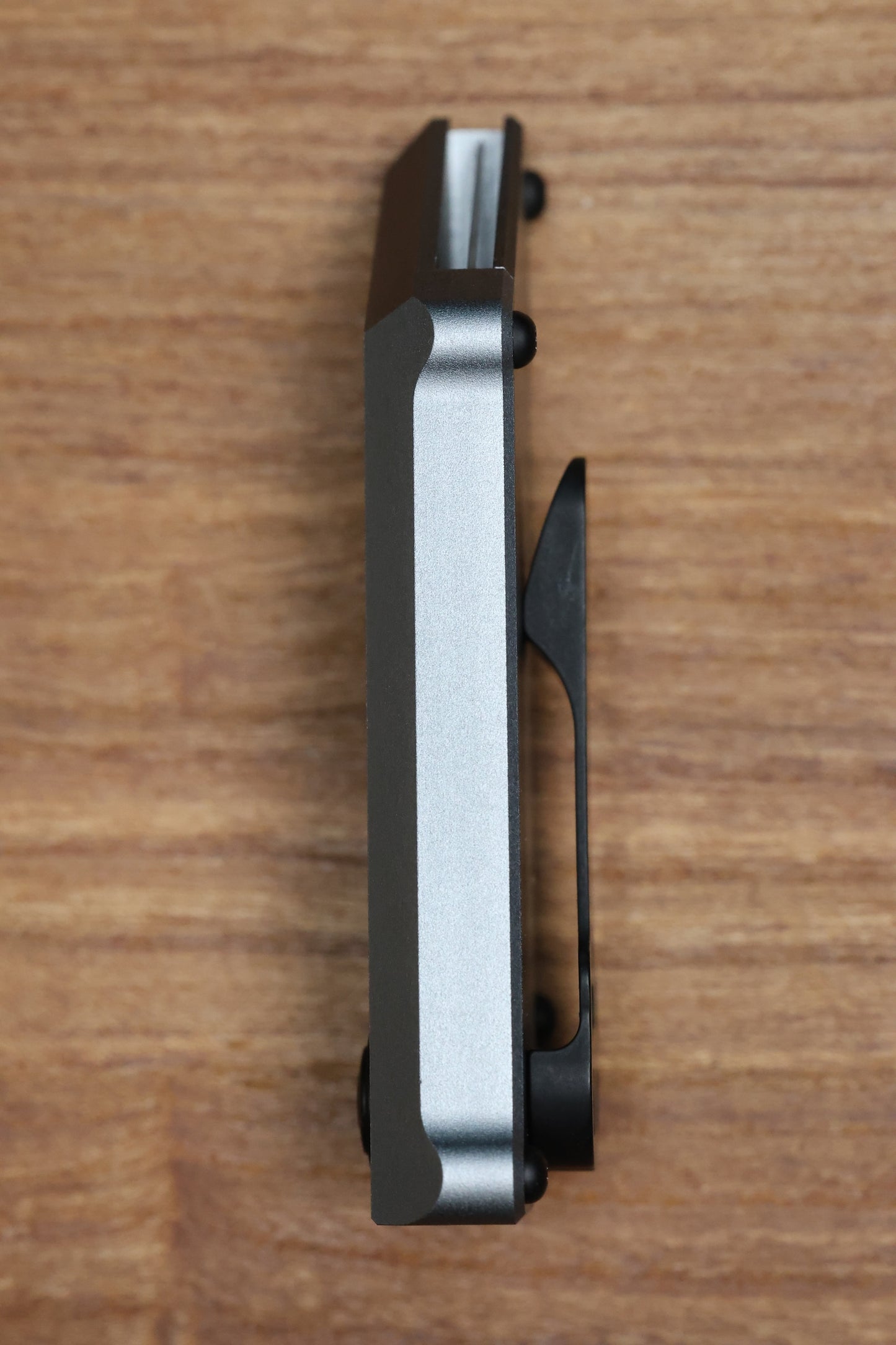 CHAVES KNIVES BLUE LABEL CHUB SLIPPER KNIFE GREY ALUMINUM 1" UTILITY BLADE BLACKOUT