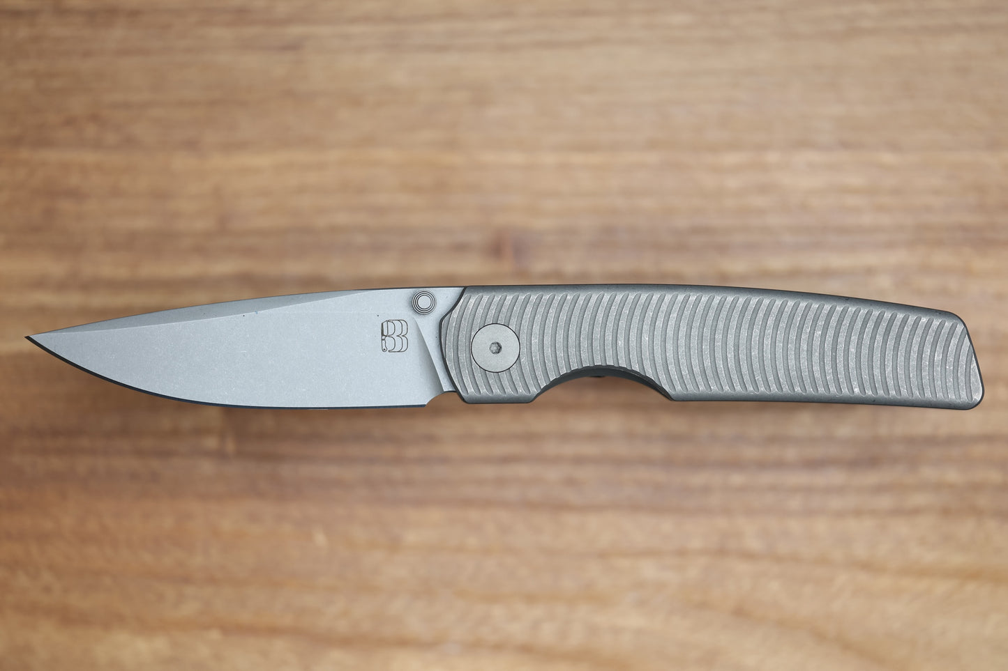 BERG BLADES SWEENEY V2 THUMBSTUD DARK STONEWASH SWIRL TITANIUM FOLDER 3.35" DSW