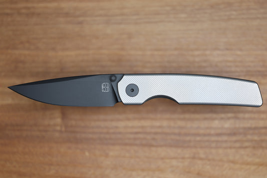 BERG BLADES SWEENEY V2 THUMBSTUD DIAMOND PATTERN TITANIUM FOLDER 3.35" BLACK PVD