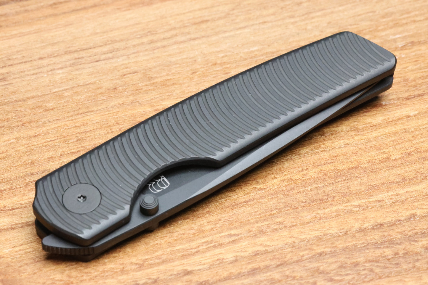 BERG BLADES SWEENEY V2 THUMBSTUD BLACK PVD SWIRL TITANIUM FOLDER 3.35" BLACK PVD