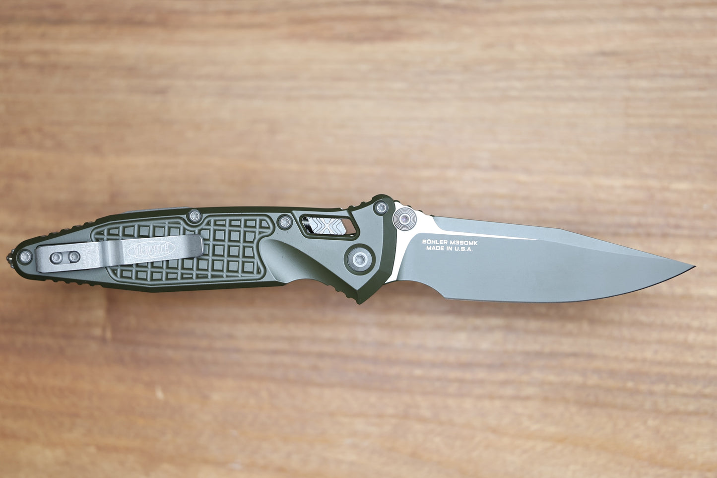 MICROTECH SOCOM RAM-LOK W/ MAGPUL OD GREEN ALUMINUM FRAG HANDLES & S/E M390MK 160RL-1FRCMPOD-Z13