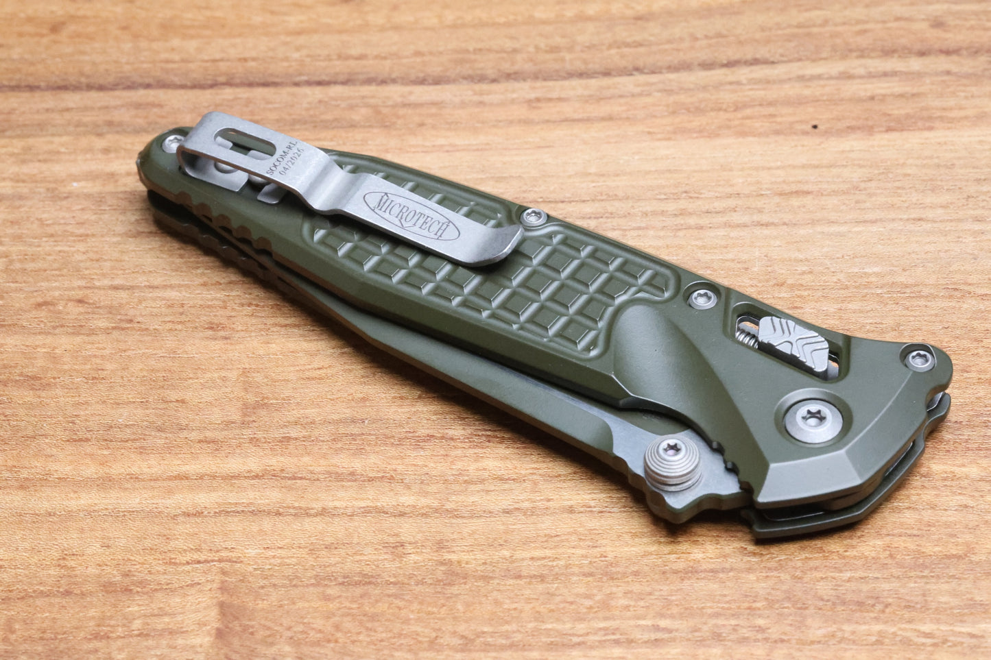 MICROTECH SOCOM RAM-LOK W/ MAGPUL OD GREEN ALUMINUM FRAG HANDLES & S/E M390MK 160RL-1FRCMPOD-Z13