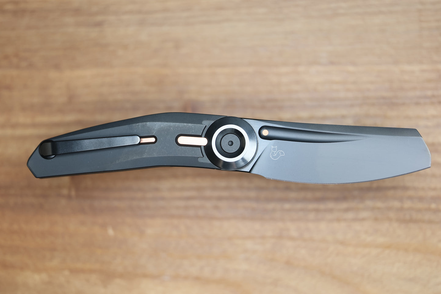 REATE KNIVES VULPEX VK-CLU DLC TITANIUM HANDLE COPPER ACCENT WITH DLC ELMAX BLADE