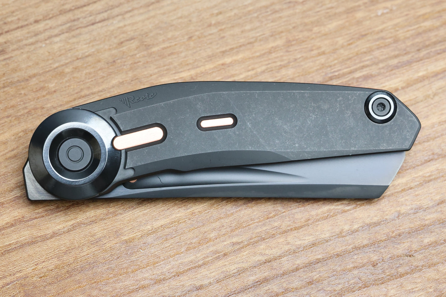REATE KNIVES VULPEX VK-CLU DLC TITANIUM HANDLE COPPER ACCENT WITH DLC ELMAX BLADE