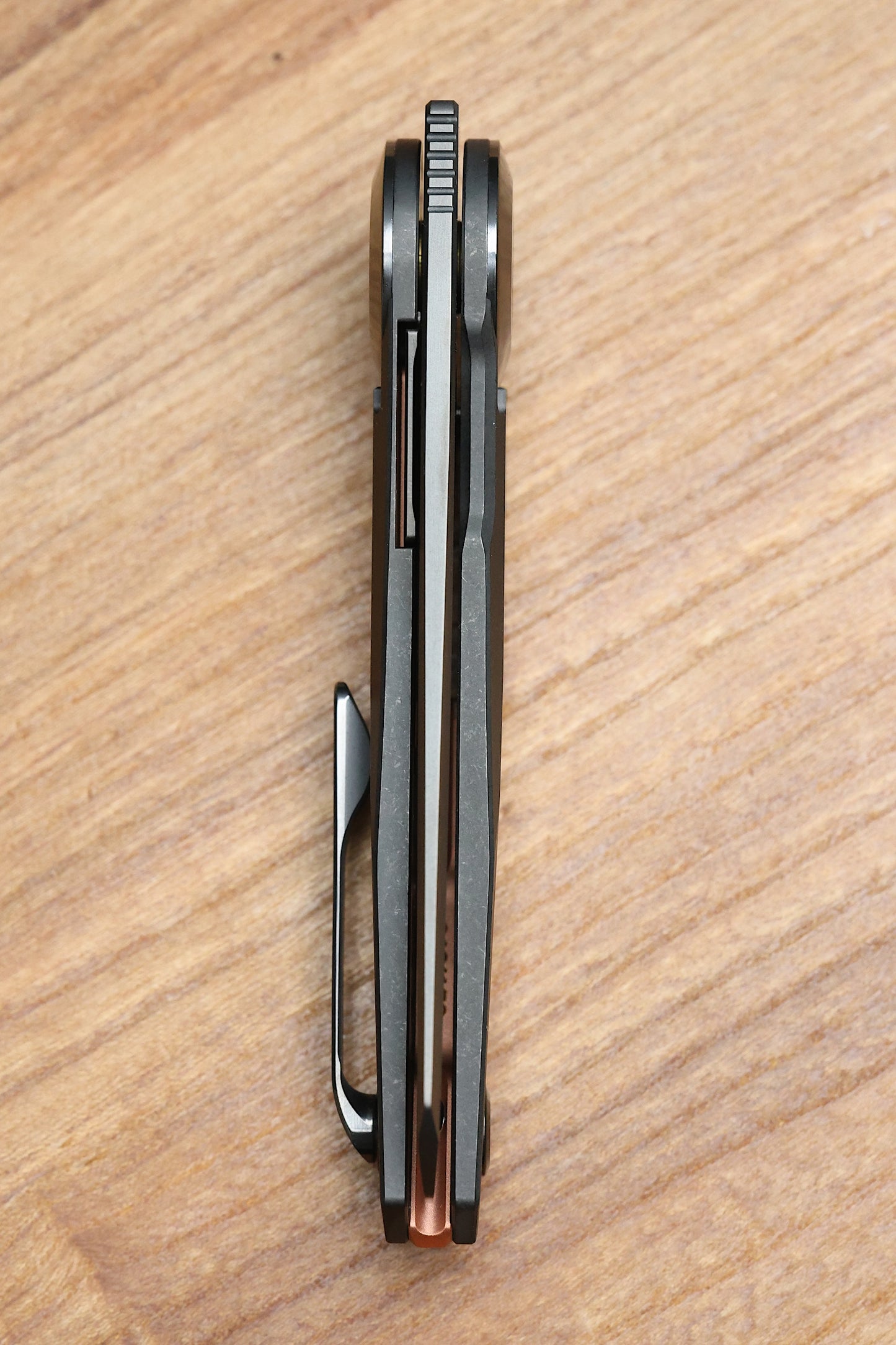 REATE KNIVES VULPEX VK-CLU DLC TITANIUM HANDLE COPPER ACCENT WITH DLC ELMAX BLADE