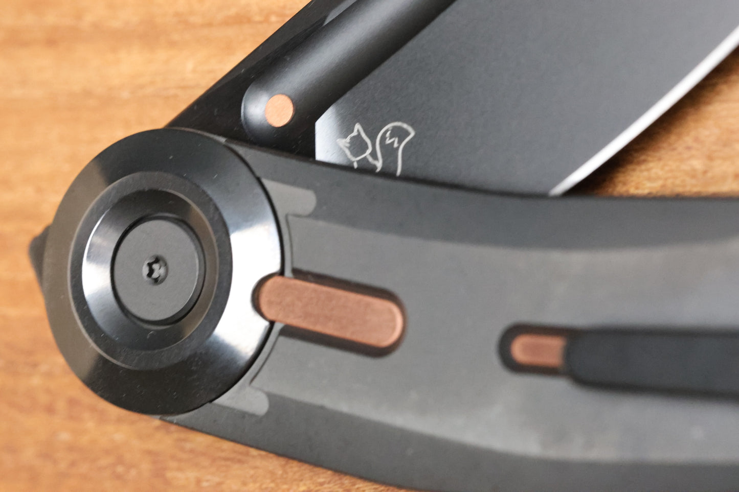 REATE KNIVES VULPEX VK-CLU DLC TITANIUM HANDLE COPPER ACCENT WITH DLC ELMAX BLADE