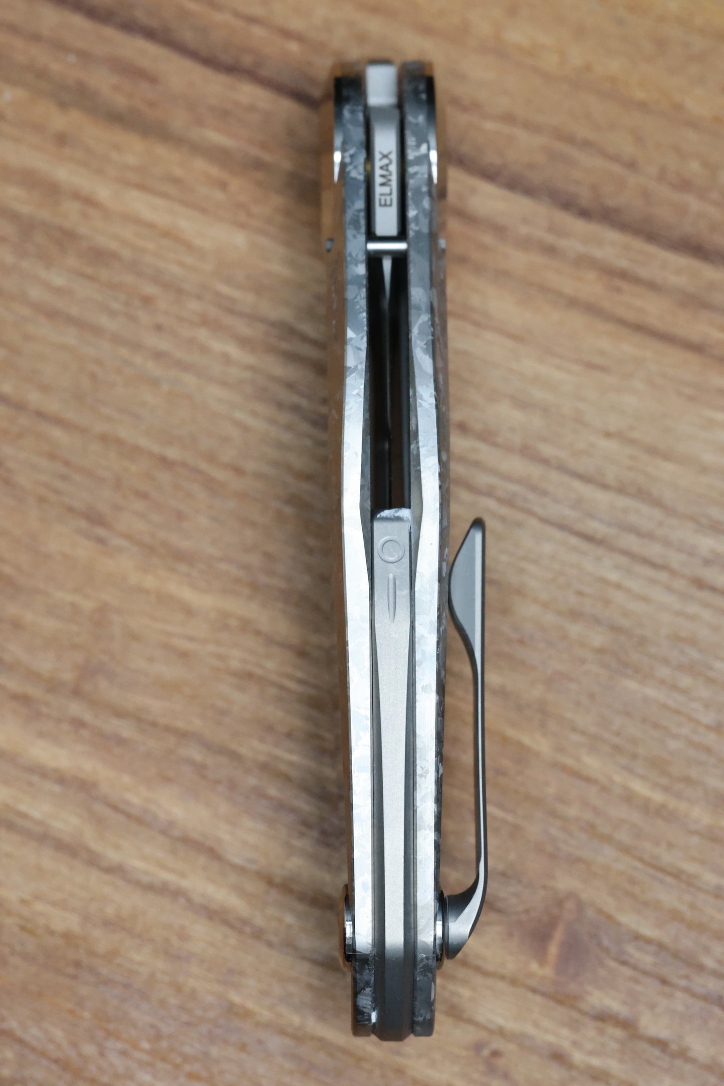 REATE KNIVES VULPEX VK-CLU CRYSTAL TITANIUM HANDLE WITH SATIN ELMAX BLADE