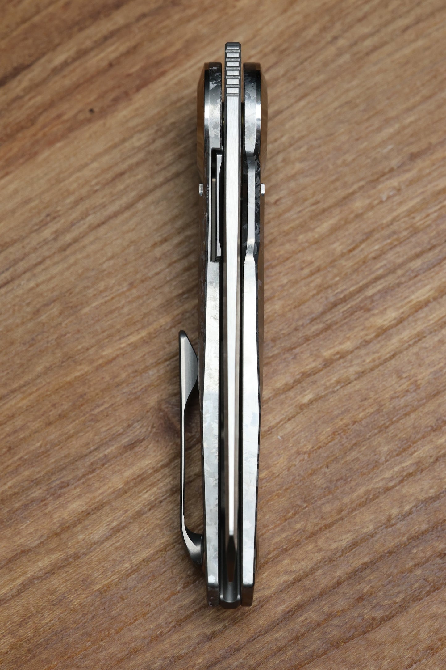 REATE KNIVES VULPEX VK-CLU CRYSTAL TITANIUM HANDLE WITH SATIN ELMAX BLADE