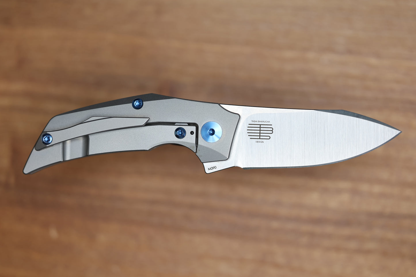 REATE KNIVES T2500 TI-BEAD BLAST HANDLE CARBON INLAY BELT SATIN M390 2.375" BLADE