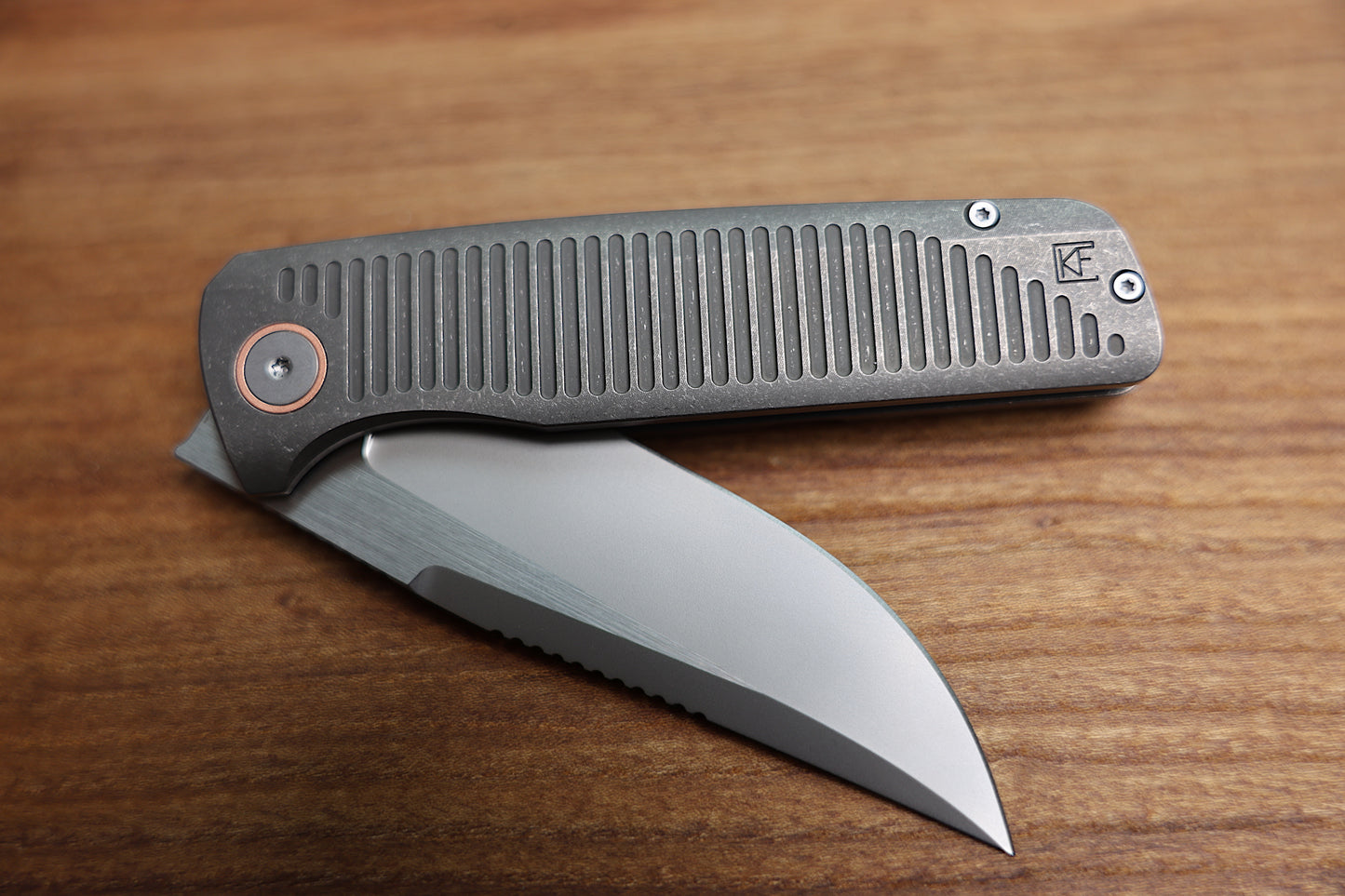 CKF Custom KNIFE FACTORY GNOME M390 TITANIUM HANDLE