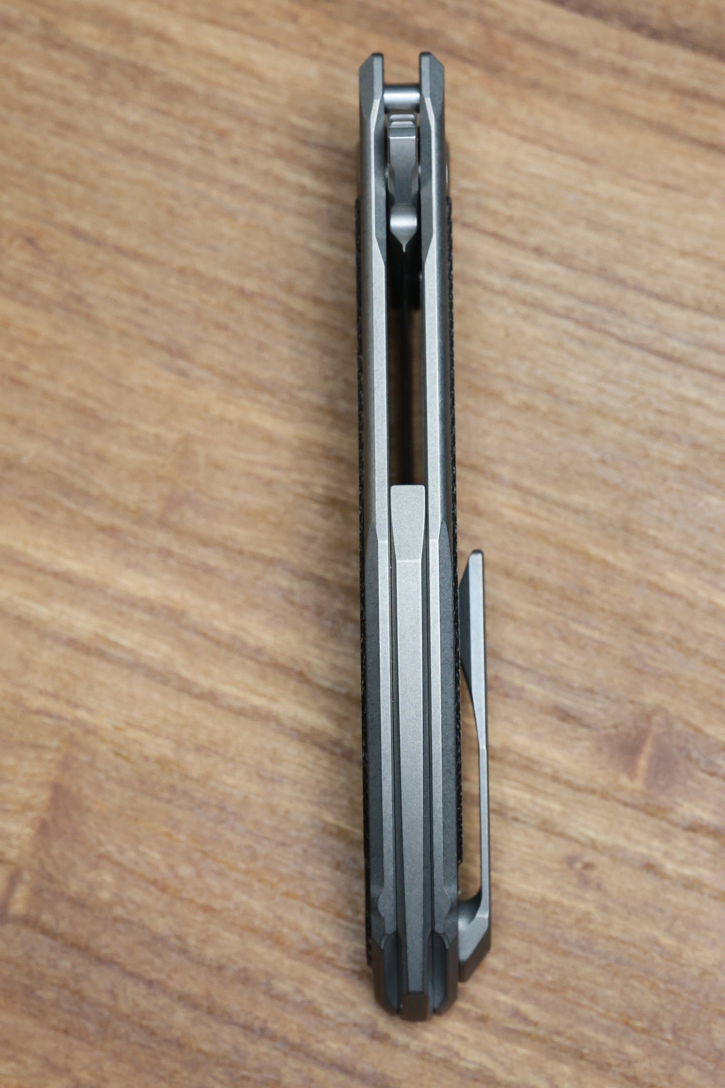 SHIROGOROV NEON NL - ELMAX BLADE - TITANIUM/BLACK CANVAS MICARTA HANDLE - MRBS