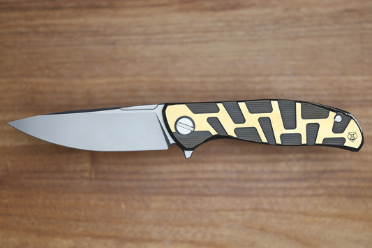 SHIROGOROV F95 T PATTERN GEN. 4 - BRONZE TITANIUM HANDLE - M390 BLADE - MRBS