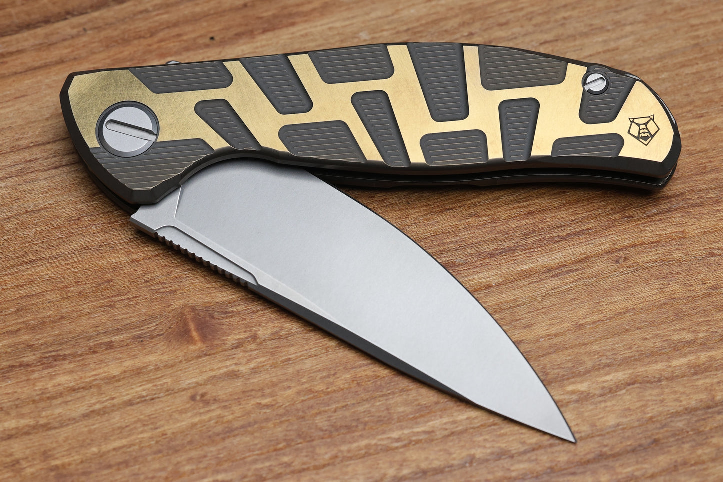 SHIROGOROV F95 T PATTERN GEN. 4 - BRONZE TITANIUM HANDLE - M390 BLADE - MRBS