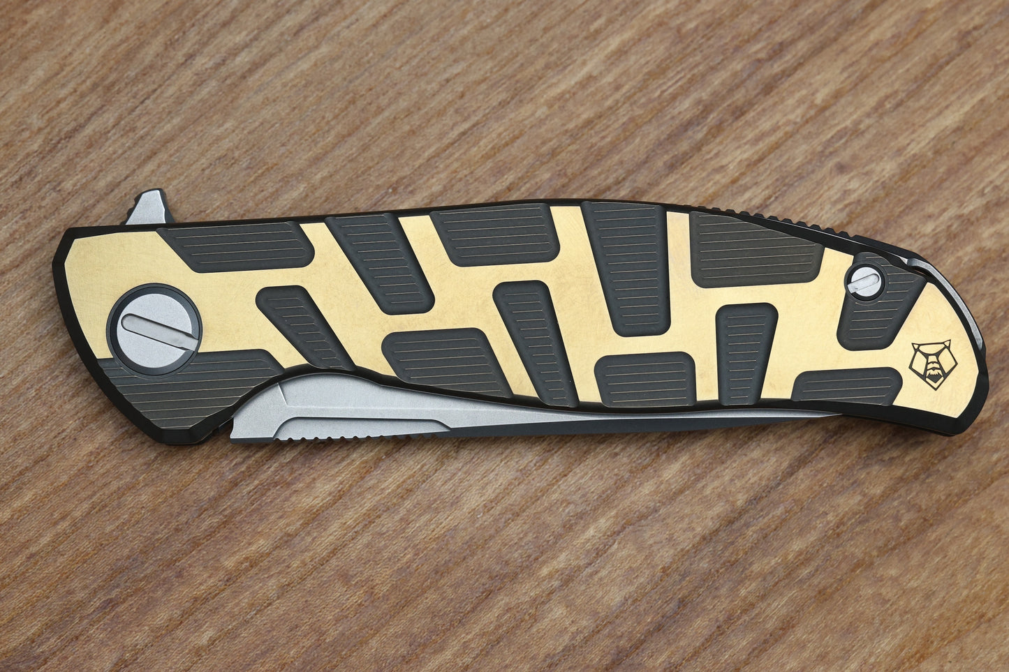 SHIROGOROV F95 T PATTERN GEN. 4 - BRONZE TITANIUM HANDLE - M390 BLADE - MRBS