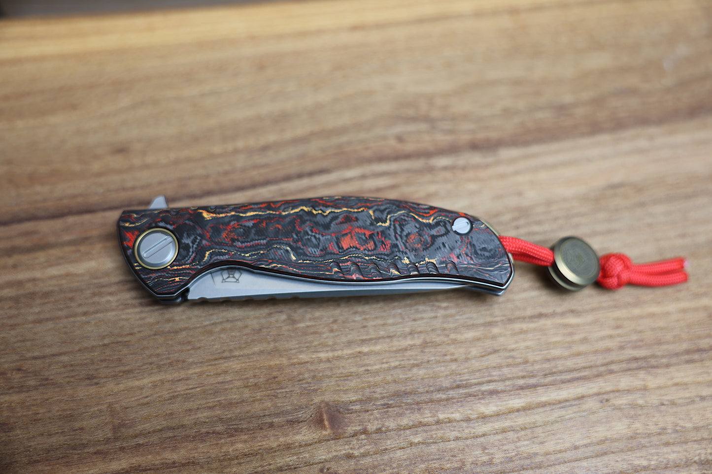 SHIROGOROV F3 IGNIS – SPECIAL EDITION – “PHOENIX WING” TECHNOCARBO HANDLE – M390 BLADE – MRBS