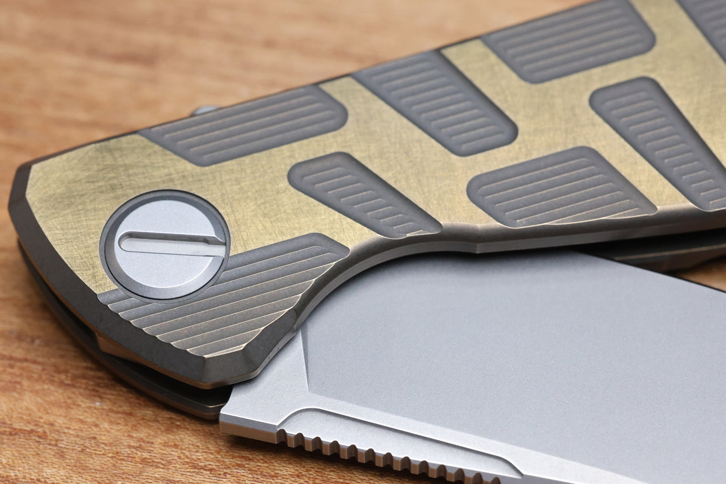 SHIROGOROV F95 T PATTERN GEN. 4 - BRONZE TITANIUM HANDLE - M390 BLADE - MRBS