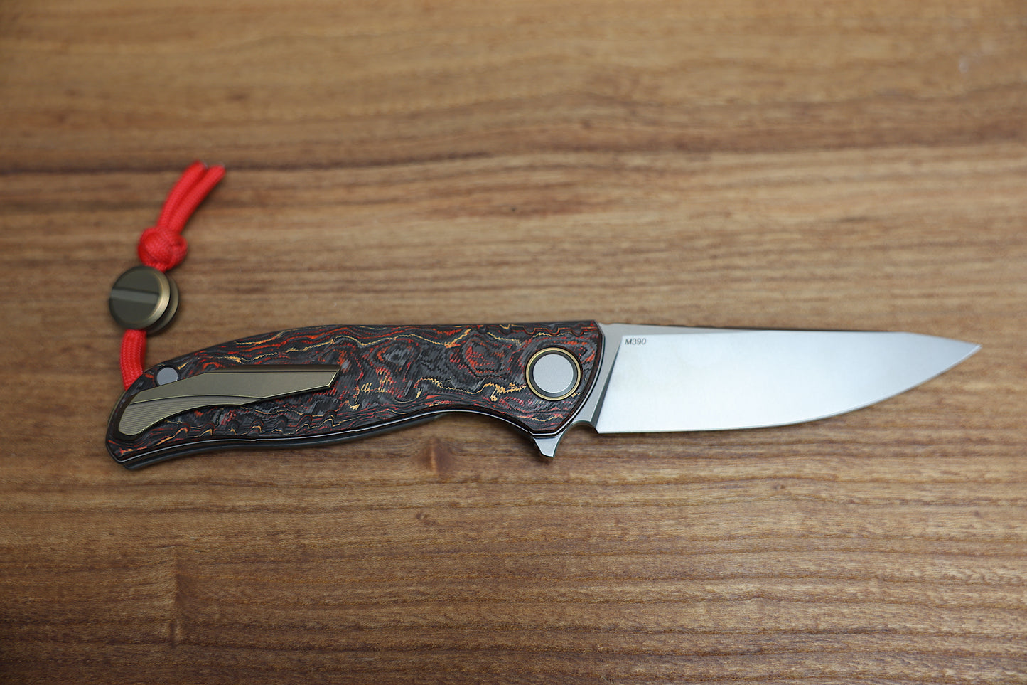 SHIROGOROV F3 IGNIS – SPECIAL EDITION – “PHOENIX WING” TECHNOCARBO HANDLE – M390 BLADE – MRBS