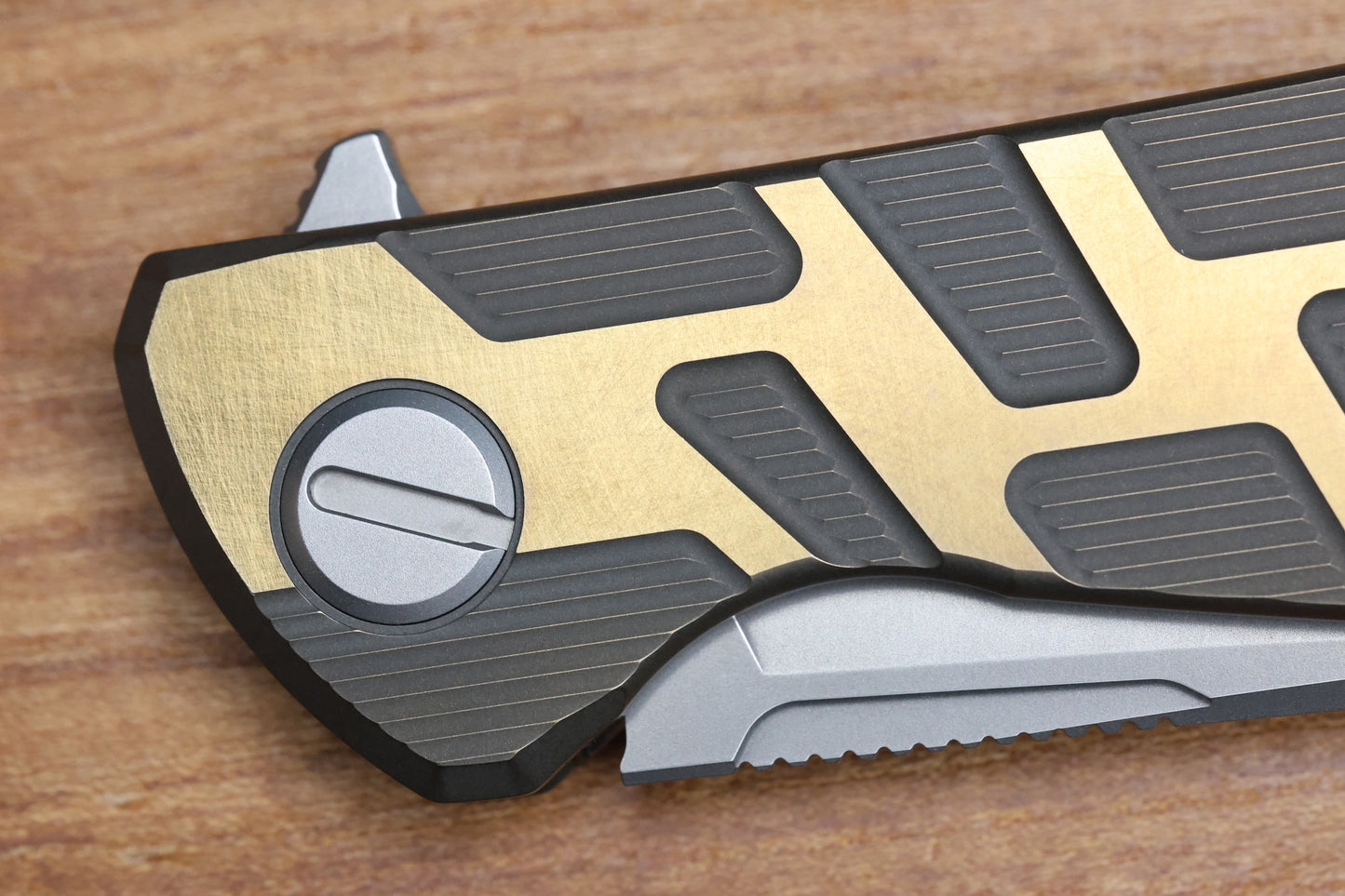 SHIROGOROV F95 T PATTERN GEN. 4 - BRONZE TITANIUM HANDLE - M390 BLADE - MRBS