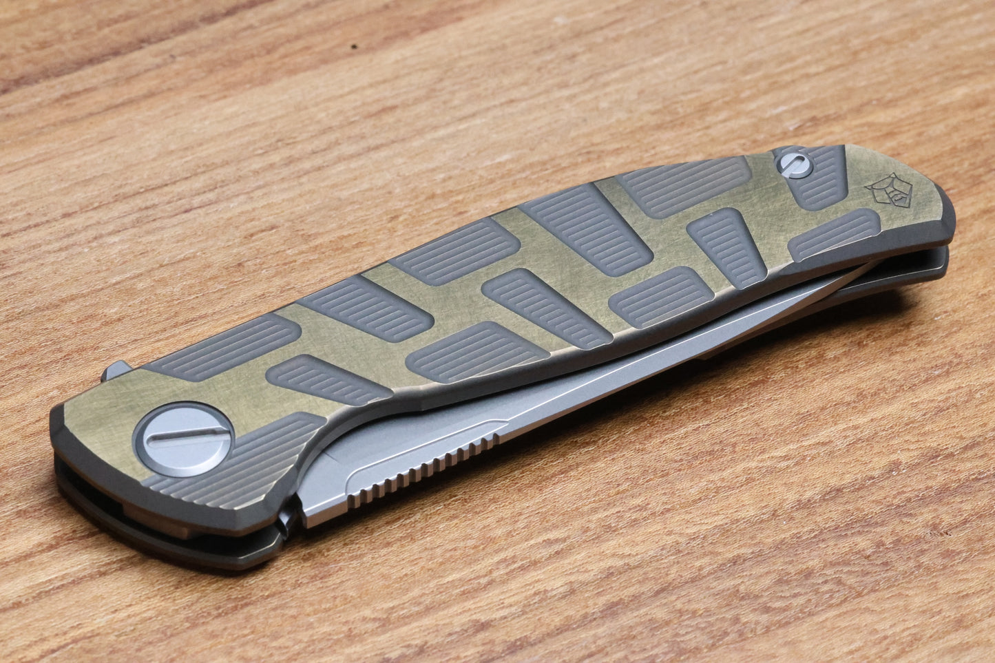 SHIROGOROV F95 T PATTERN GEN. 4 - BRONZE TITANIUM HANDLE - M390 BLADE - MRBS