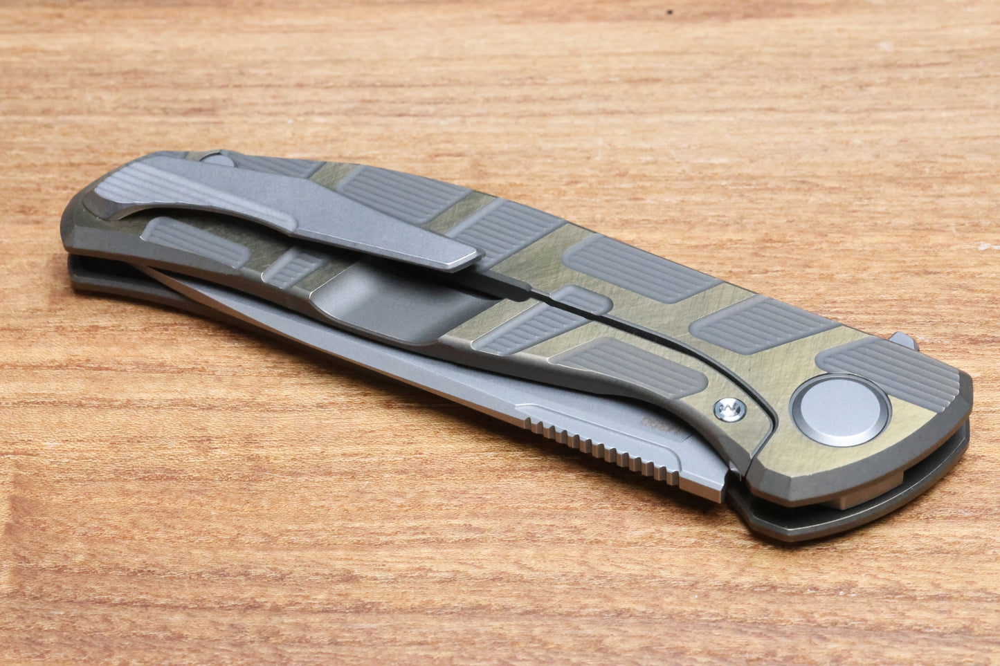 SHIROGOROV F95 T PATTERN GEN. 4 - BRONZE TITANIUM HANDLE - M390 BLADE - MRBS