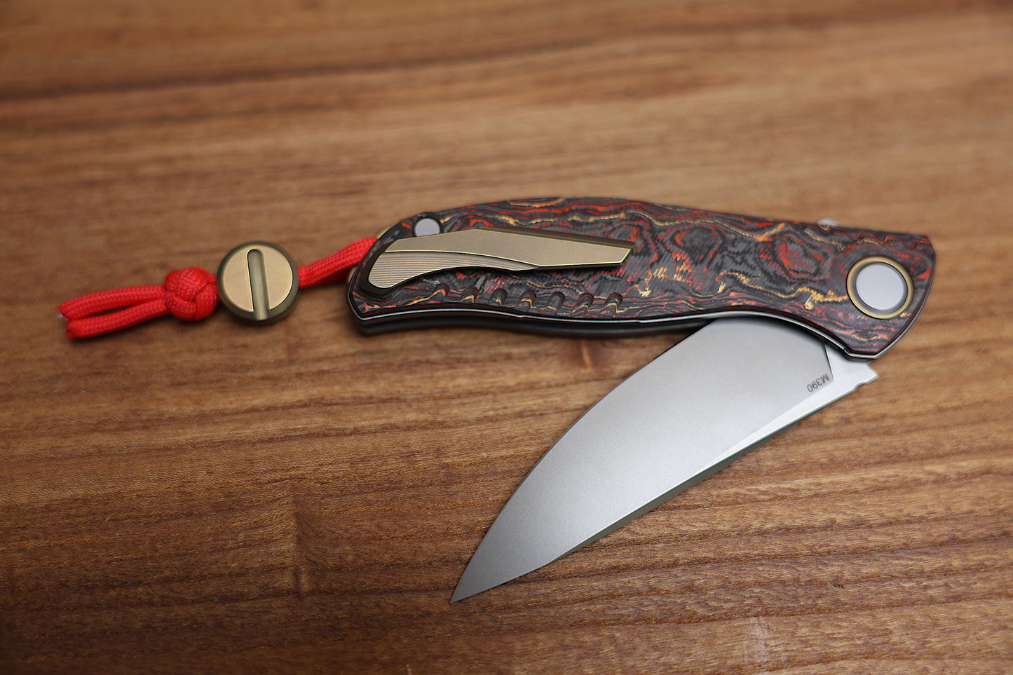 SHIROGOROV F3 IGNIS – SPECIAL EDITION – “PHOENIX WING” TECHNOCARBO HANDLE – M390 BLADE – MRBS