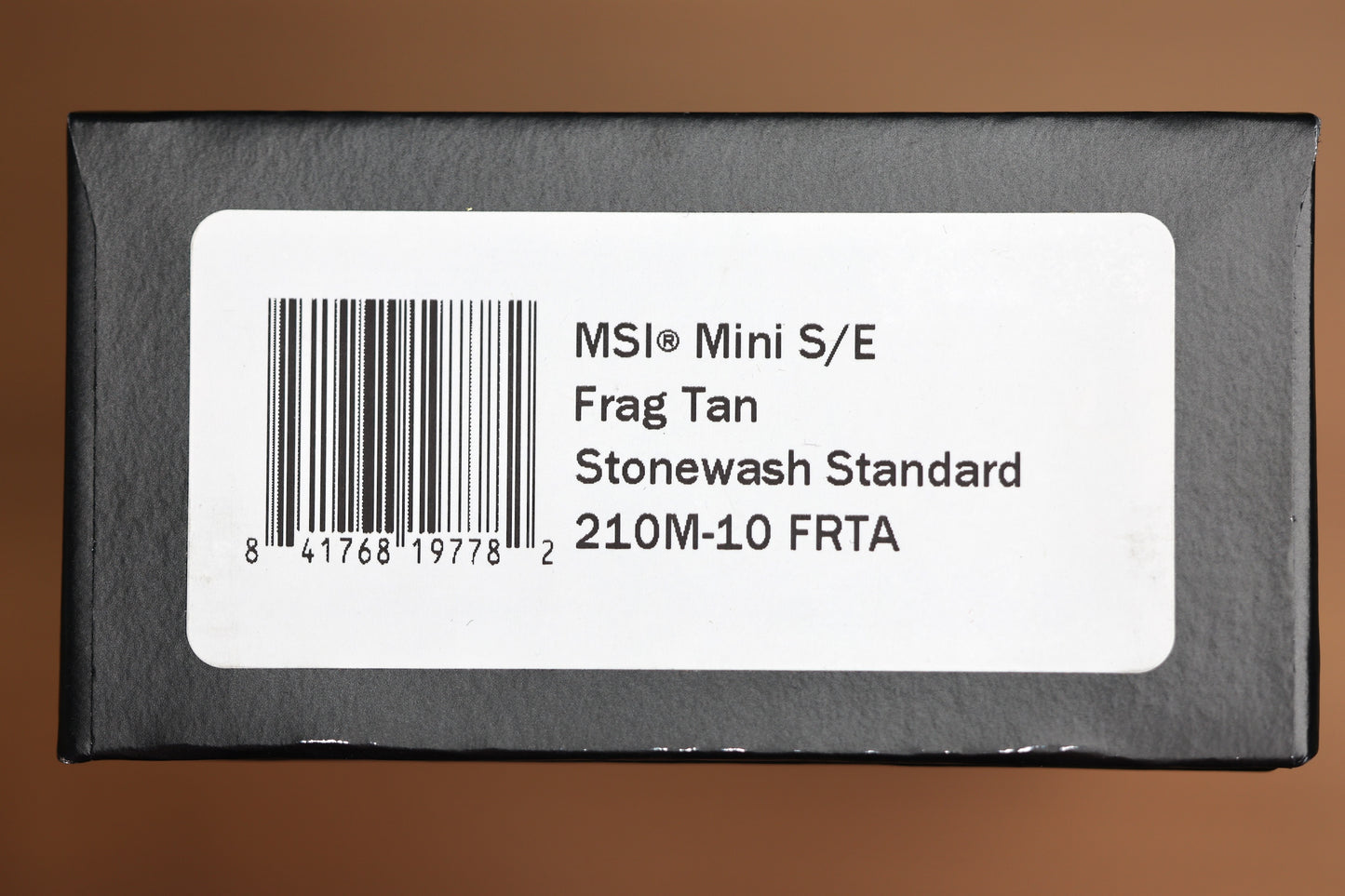 MICROTECH MSI RAM LOK MINI TAN FRAG ALUMINUM HANDLES W/ STONEWASH M390MK 210M-10FRTA