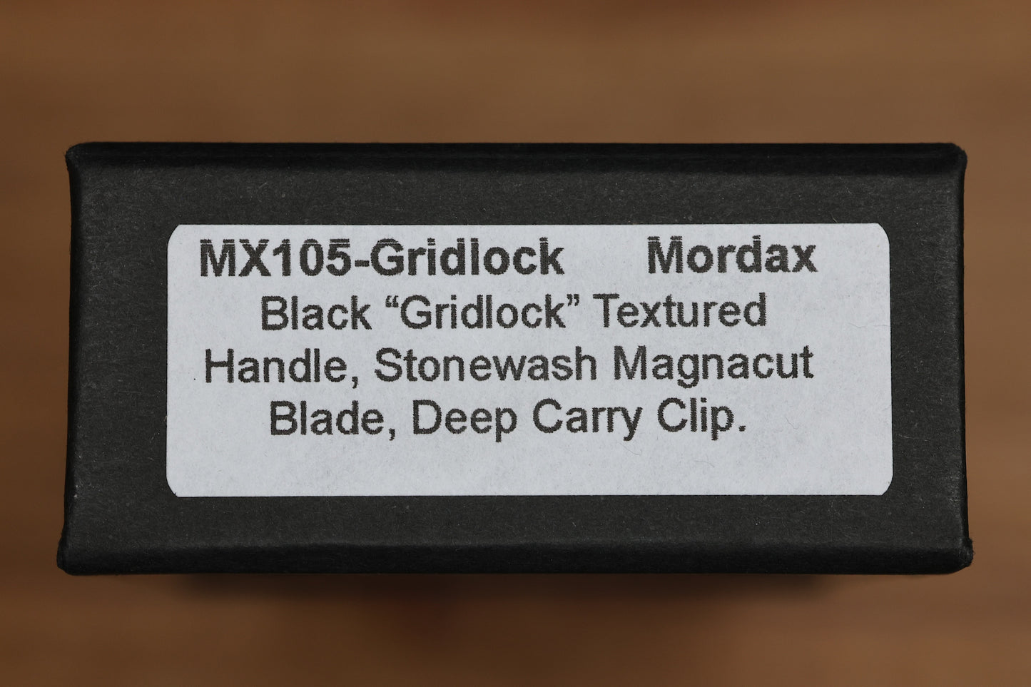 PRO-TECH MORDAX GRIDLOCK BLACK HANDLE & STONEWASH MAGNACUT MX105 GRIDLOCK