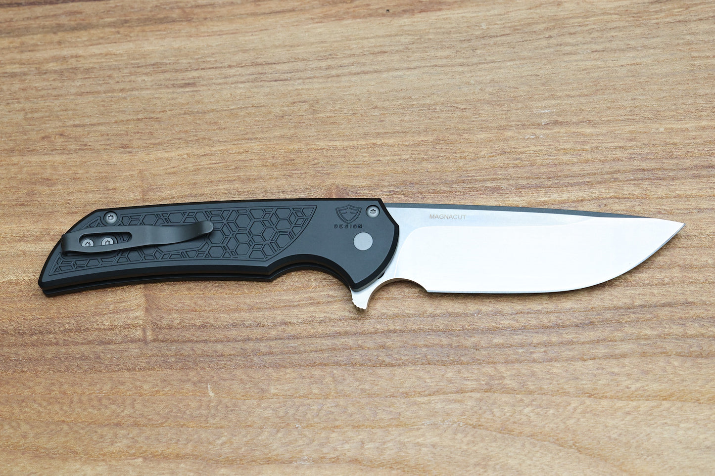 PRO-TECH MORDAX GRIDLOCK BLACK HANDLE & STONEWASH MAGNACUT MX105 GRIDLOCK