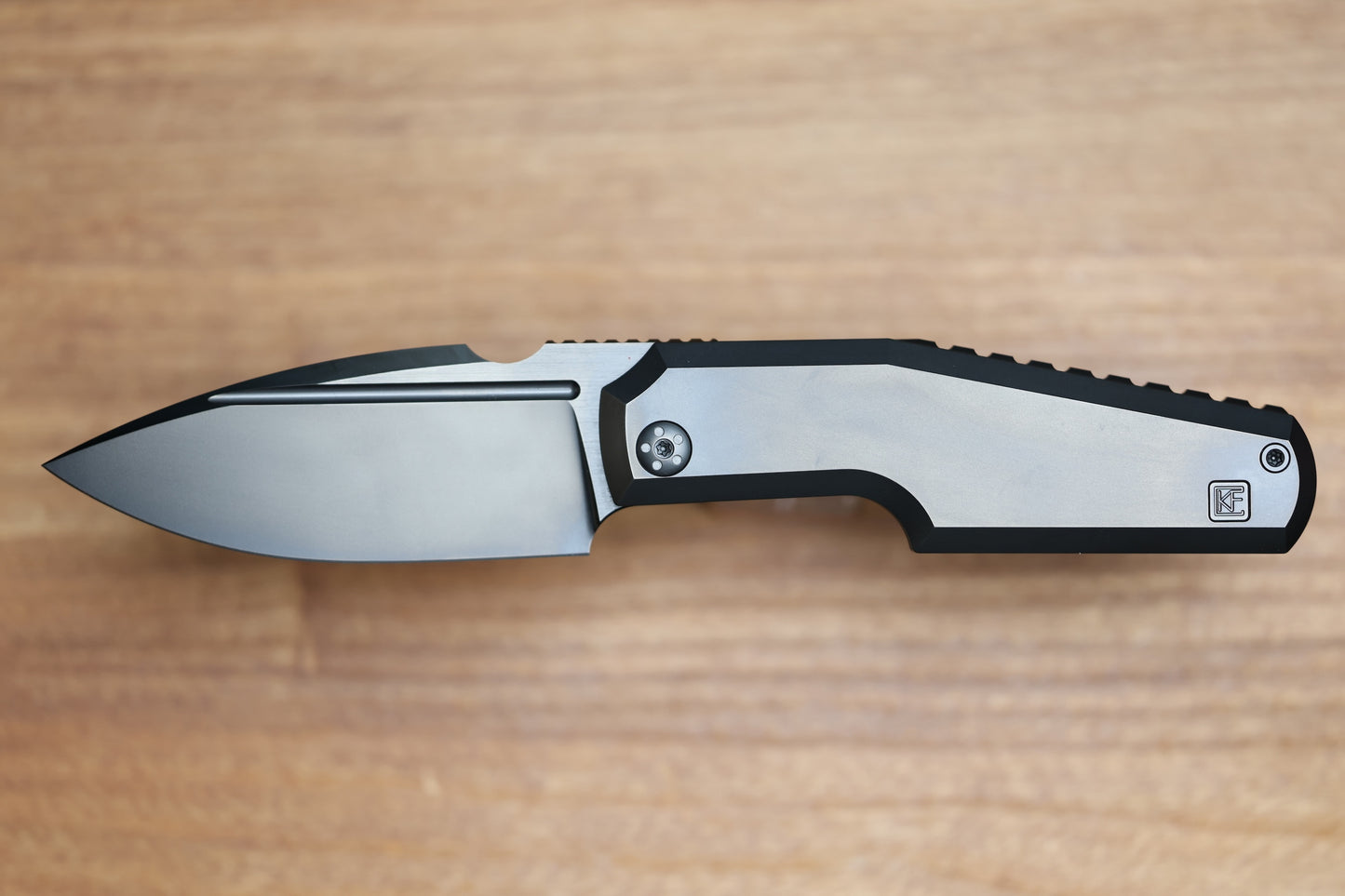 CUSTOM KNIFE FACTORY GTK ELEMENTAK W/ DLC TITANIUM HANDLES & DLC M398