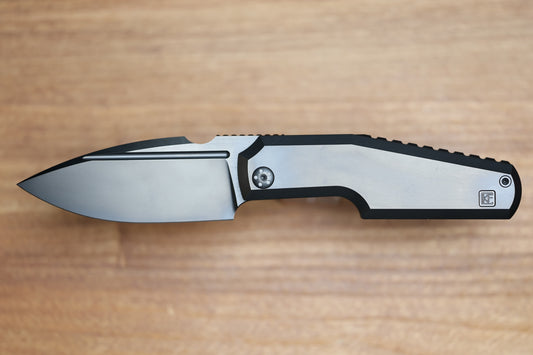 CUSTOM KNIFE FACTORY GTK ELEMENTAK W/ DLC TITANIUM HANDLES & DLC M398