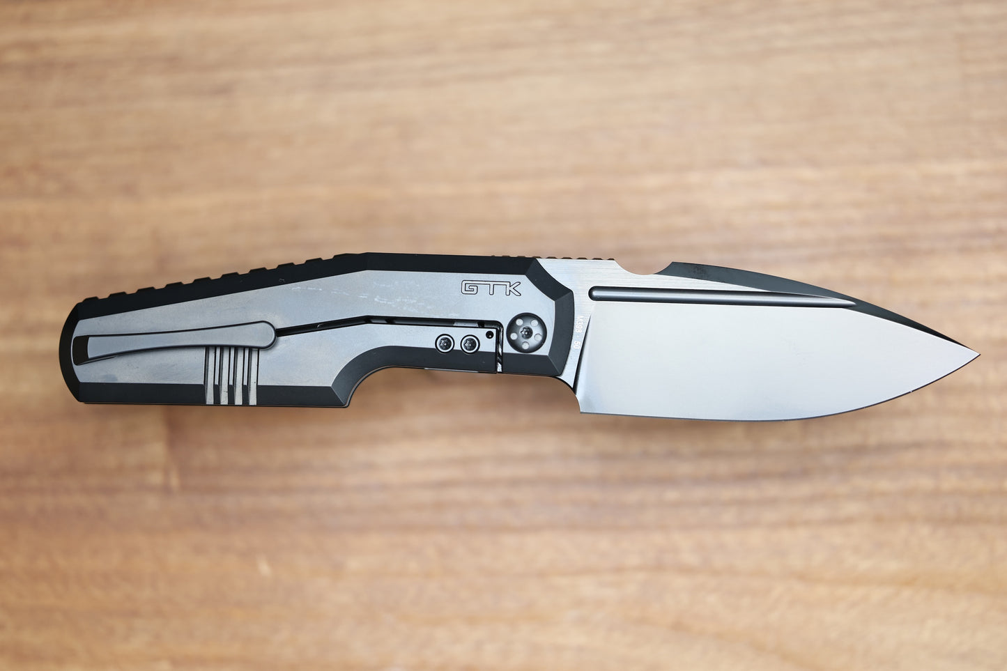 CUSTOM KNIFE FACTORY GTK ELEMENTAK W/ DLC TITANIUM HANDLES & DLC M398
