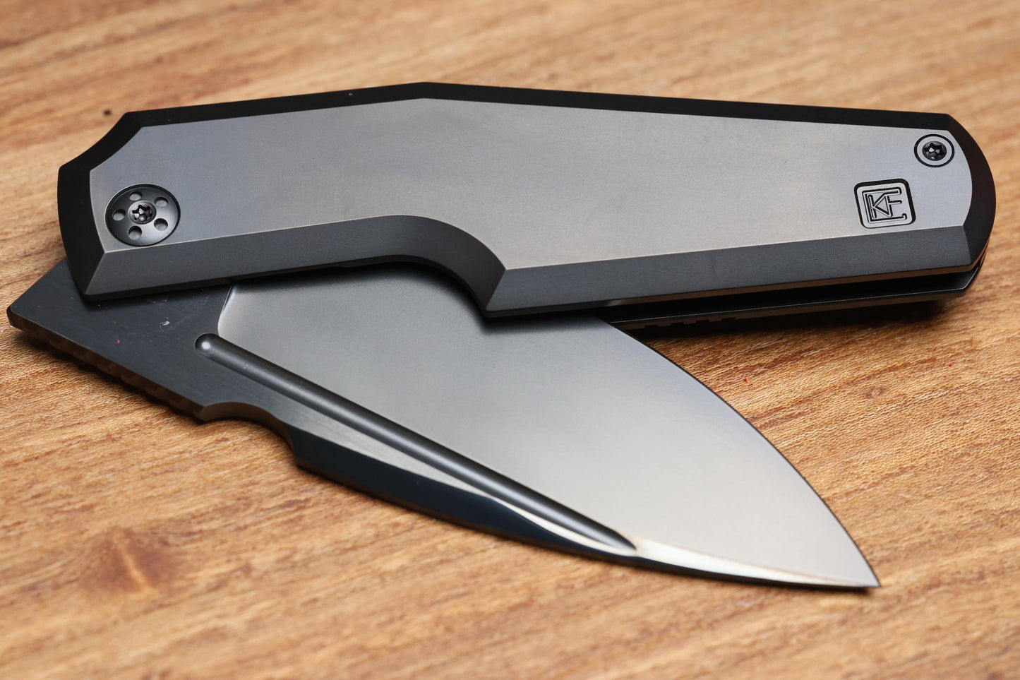 CUSTOM KNIFE FACTORY GTK ELEMENTAK W/ DLC TITANIUM HANDLES & DLC M398