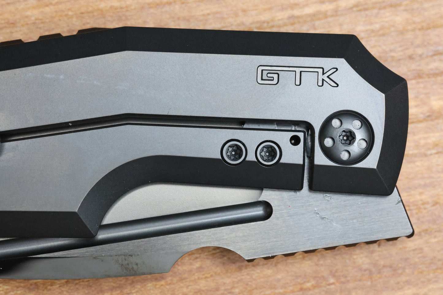 CUSTOM KNIFE FACTORY GTK ELEMENTAK W/ DLC TITANIUM HANDLES & DLC M398